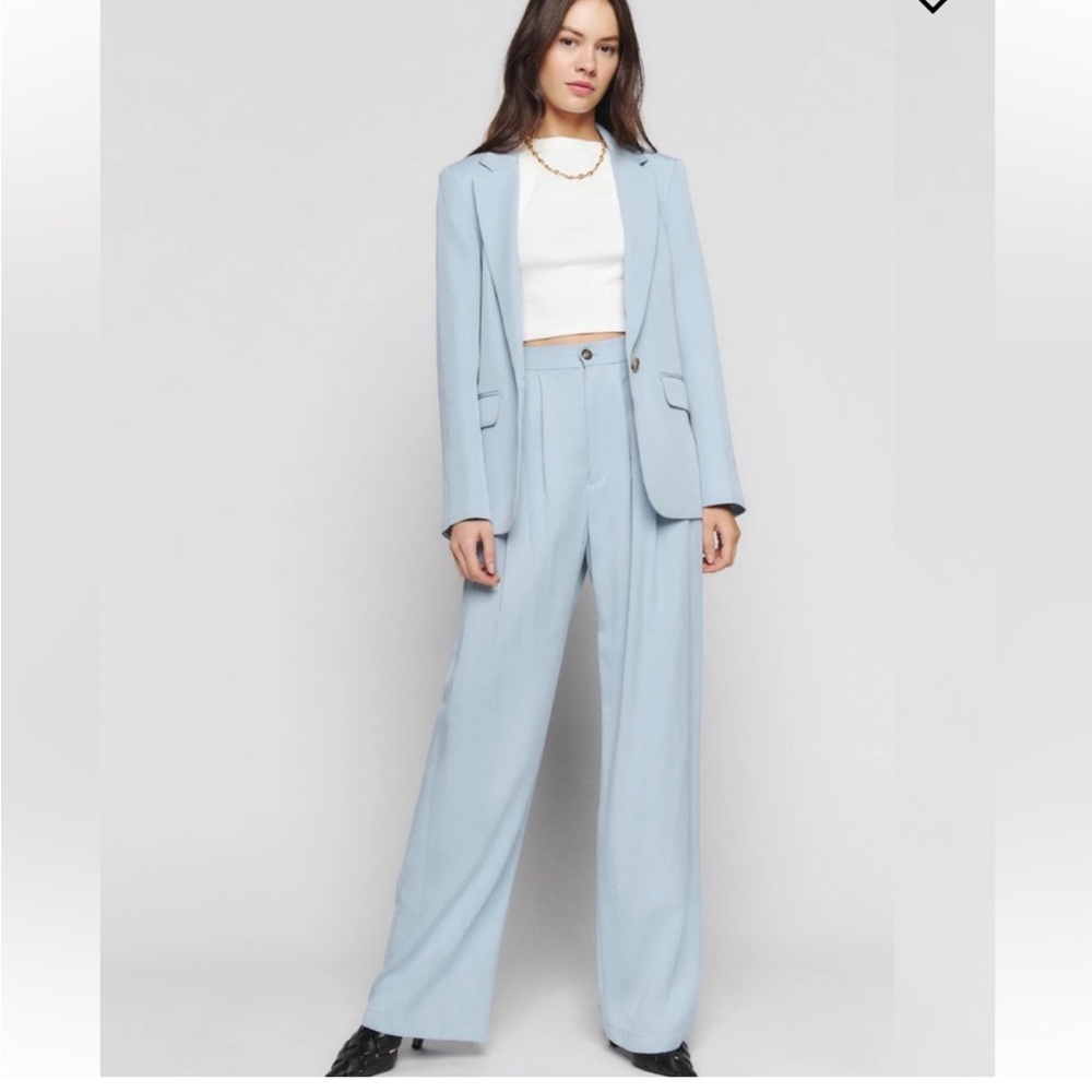 Reformation Light Blue Blazer